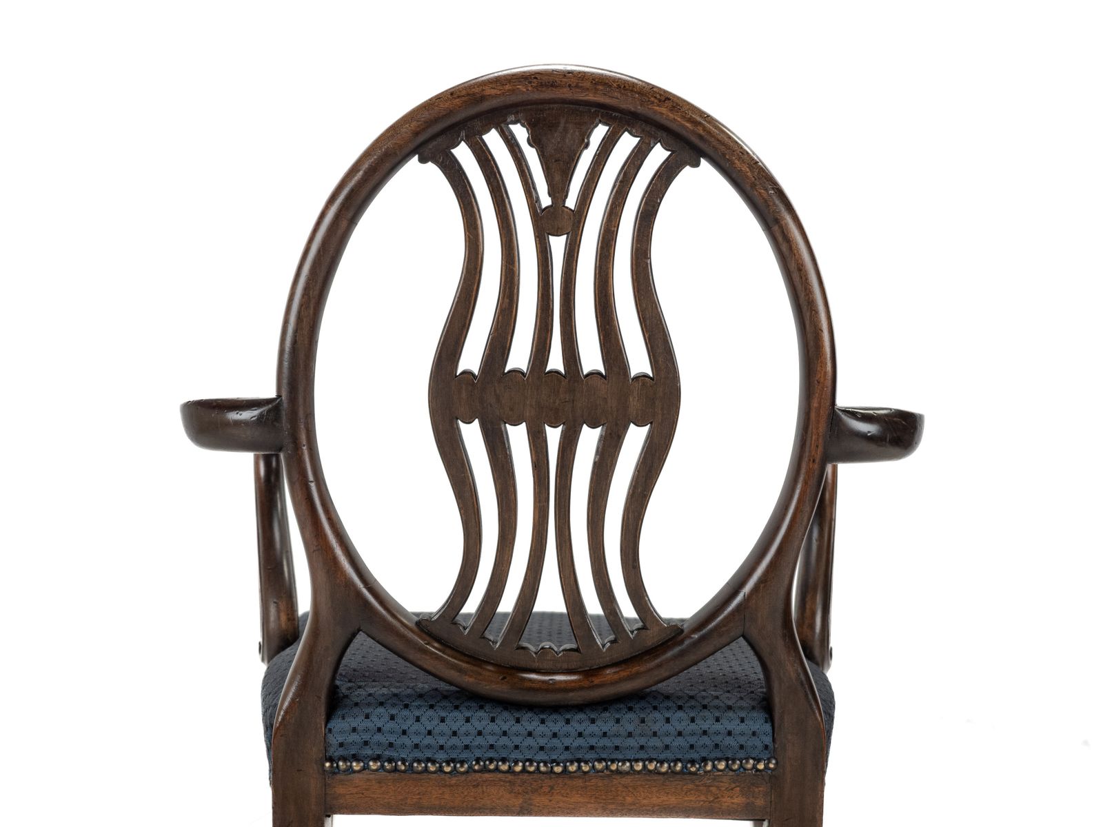 Pair Of Late 19th Century Mahogany Hepplewhite Style Armchairs (Carvers), C.1870 photo vinterior