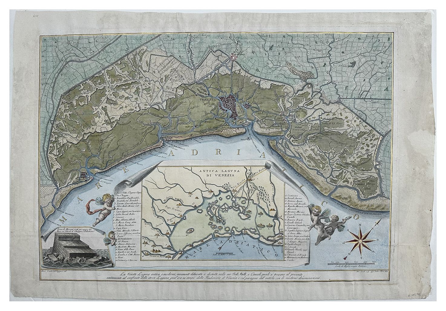 Antonio Sandi, The Venetian Lagoon: Ancient And Modern – 18th Century photo furniture