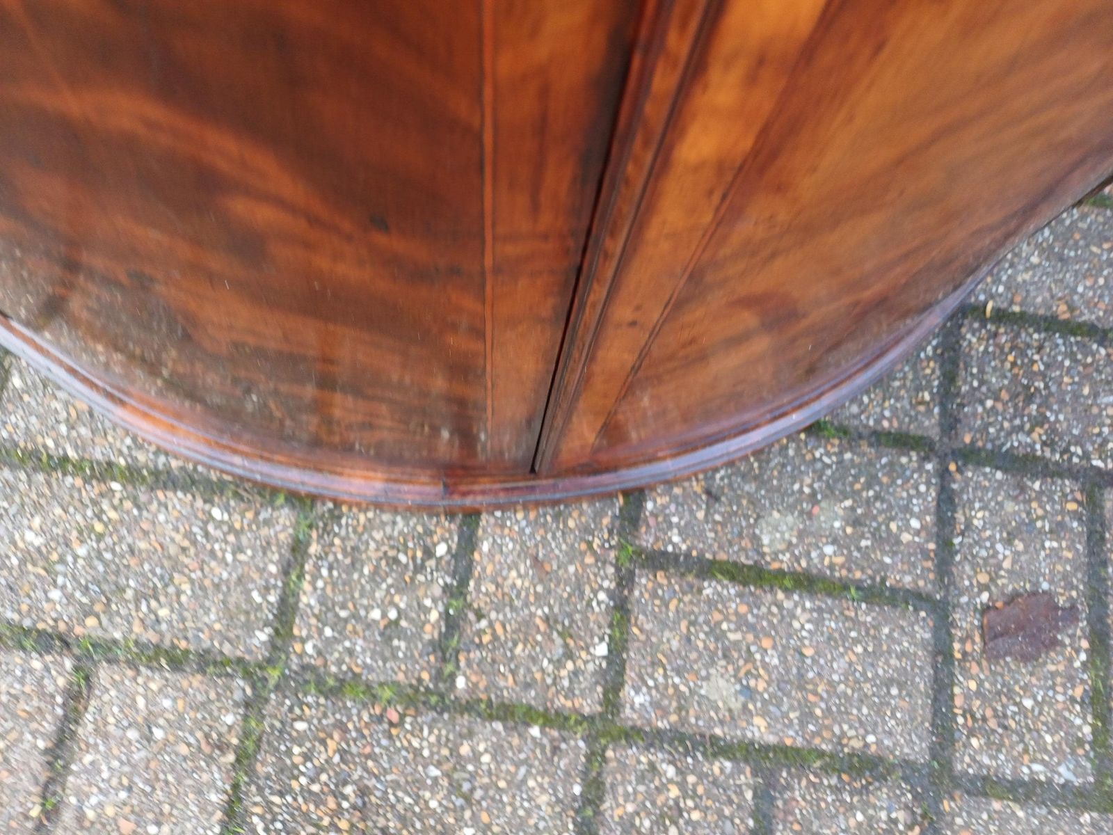 Superb Antique Curved Mahogany Corner Cupboard C.1820 50 Solid Oak Inlay & Marquetry Original Key Some Repairs Free Hand Delivery photo vintage