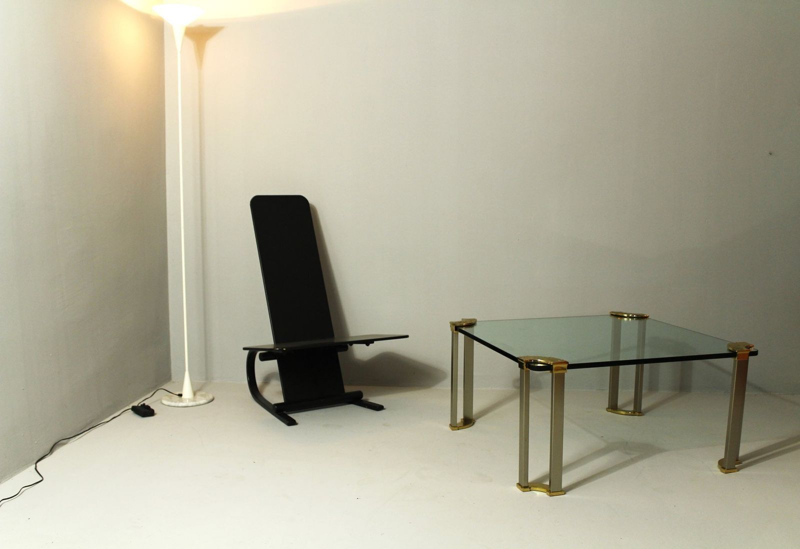 Large Coffee Table In Bronze, Glass And Steel From Peter Ghyczy, 1970s photo 401.0
