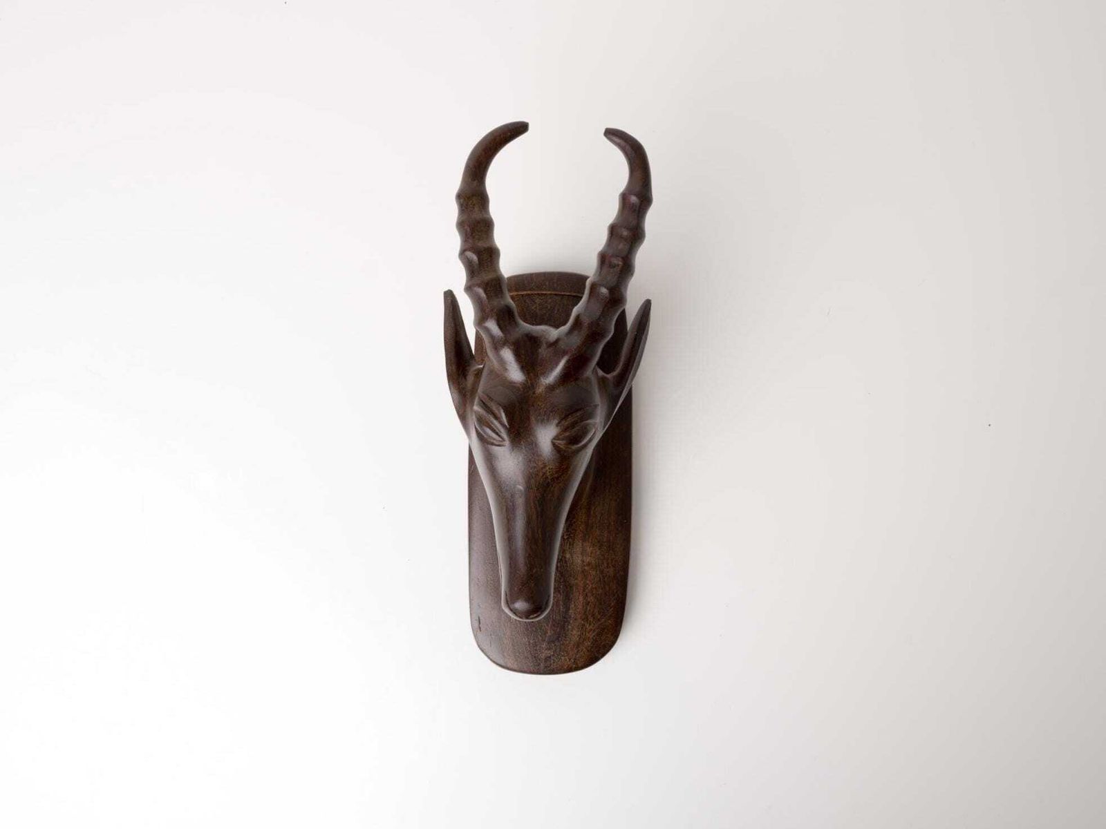 Mid Century African Wall Bust | Hand Carved Wooden African Sculpture photo 95.0