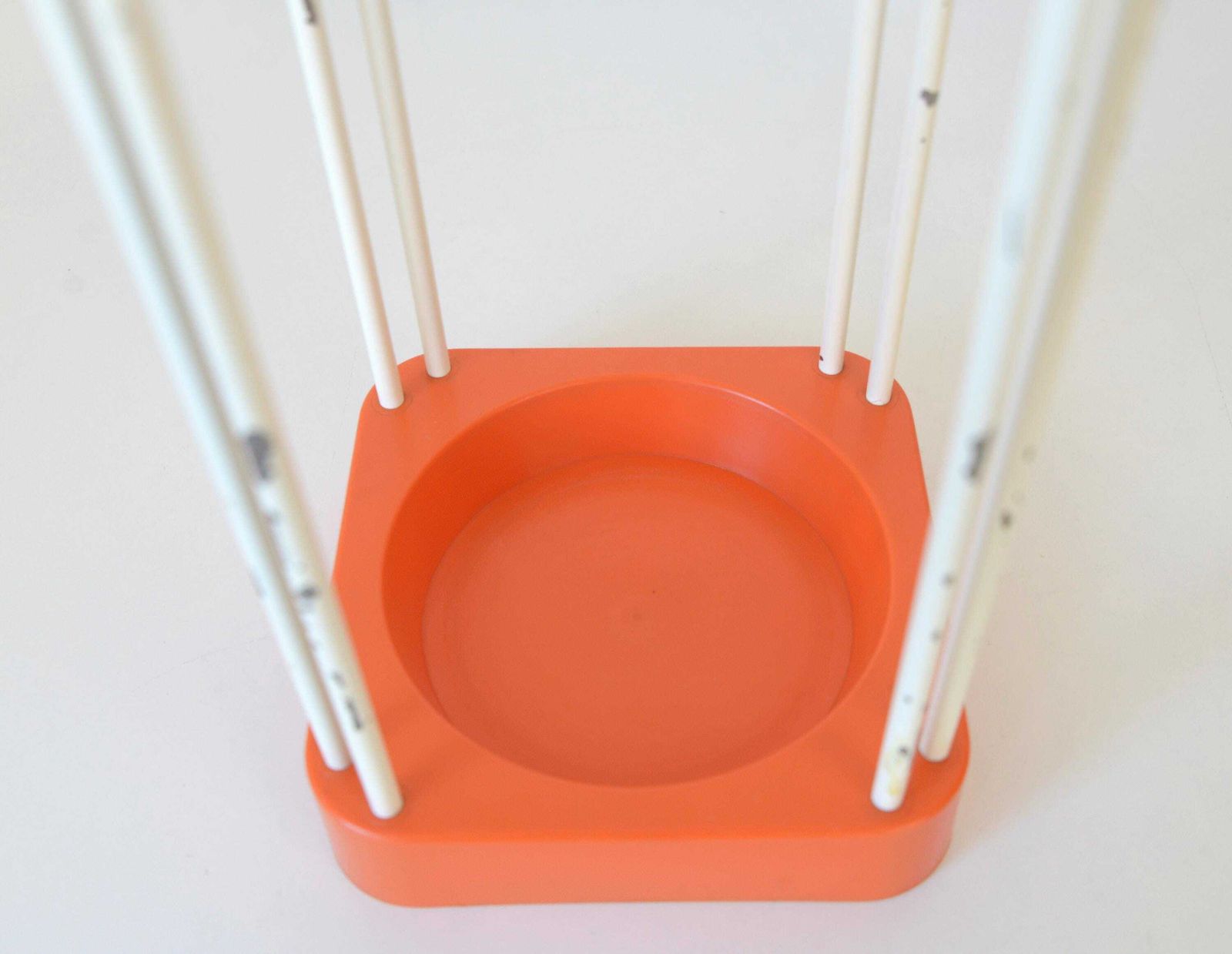 Vintage Umbrella Stand / Mid Century Modern / Retro Orange Holder / Space Age From 1970's photo buy