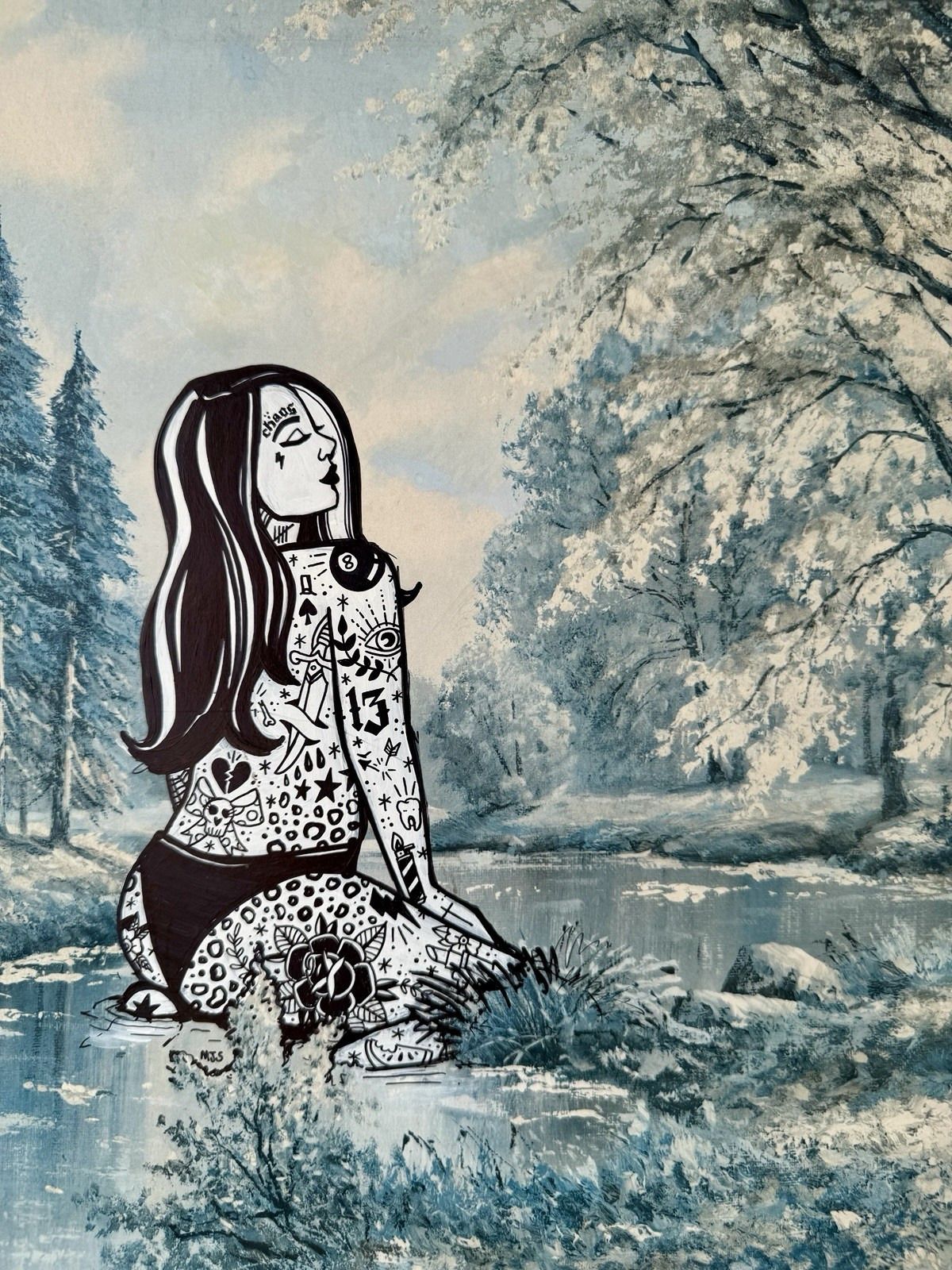 Art Upcycled Art Picture By Miss Doodle 1977 "Some Peace And F*Cking Quiet" photo