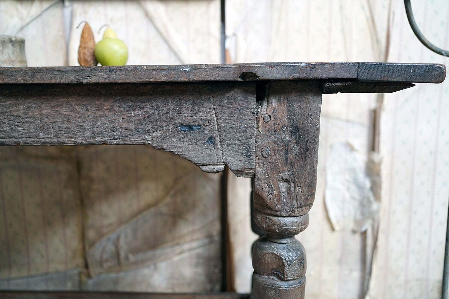 Furniture A 17thc English Graffitied Oak Refectory Table; Southwick Hall, Northamptonshire C.1680 photo