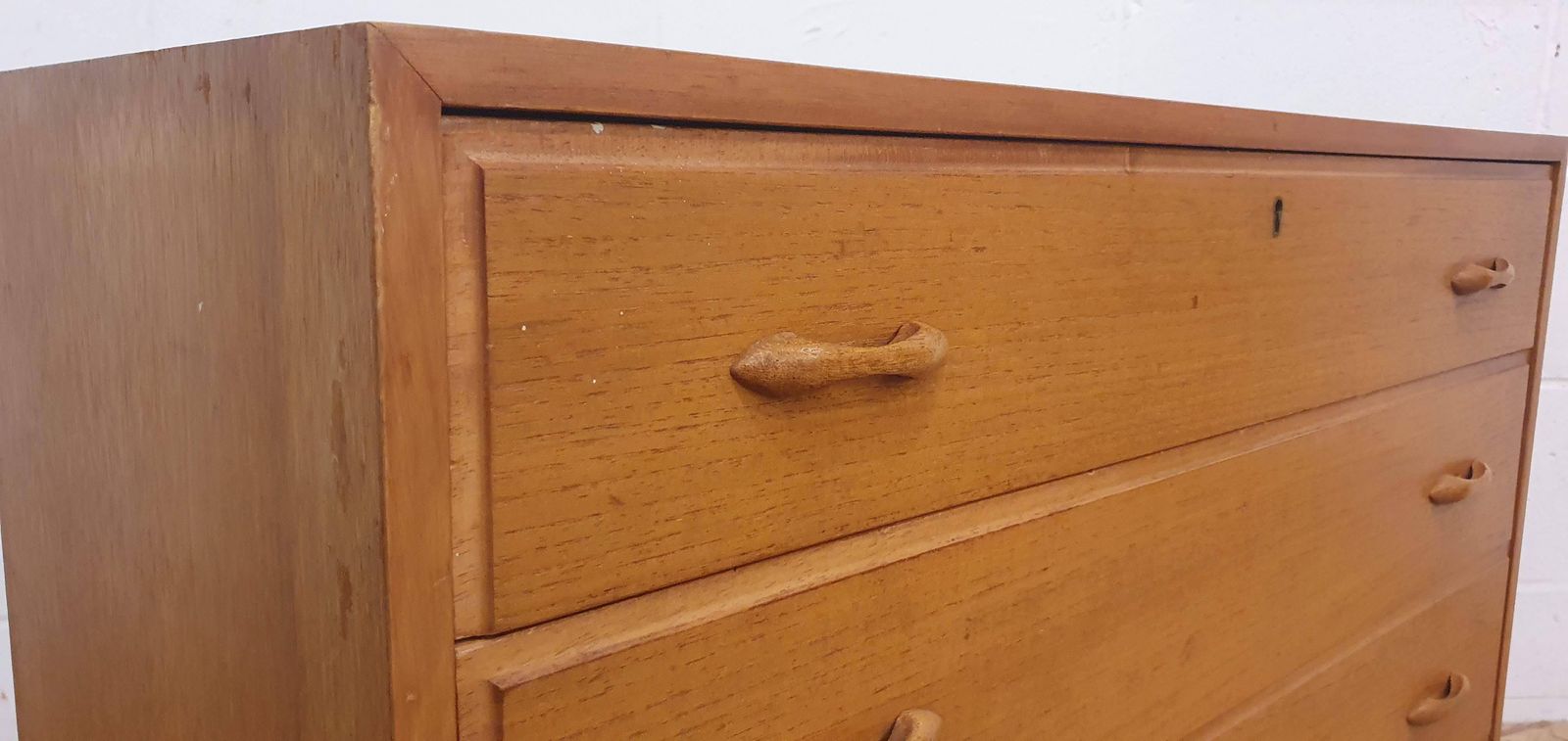 Mid Century 3 Drawer Low Chest photo vintage