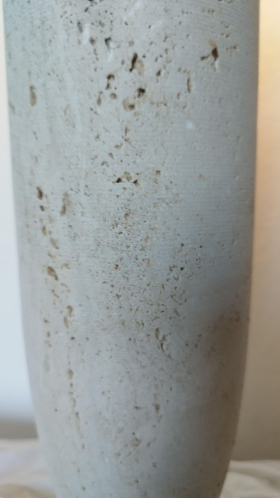 photo furniture 1980s Italian Travertine Table Side Lamp Sculptural Stone Obelisk Mid Century Modern