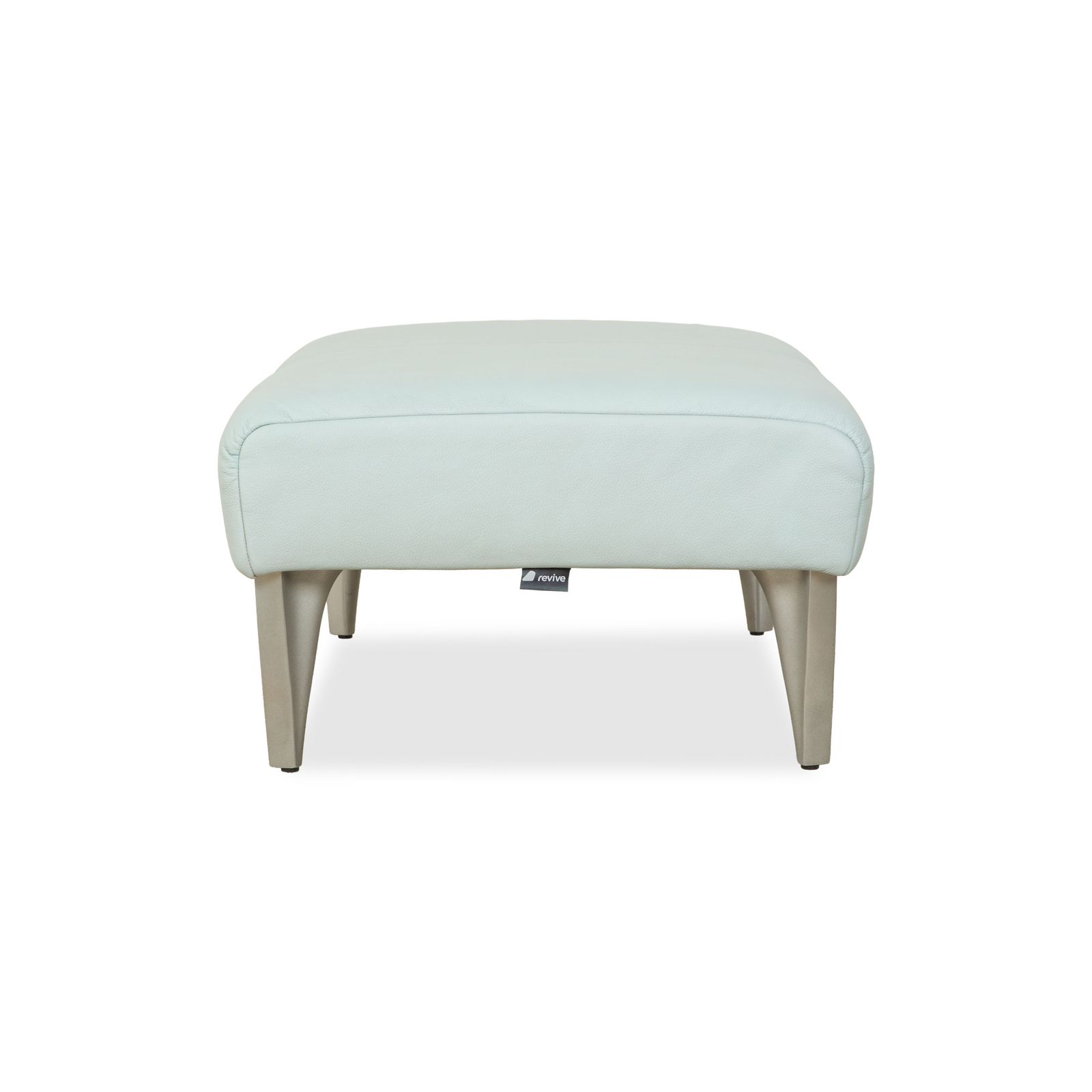 Tabouret Rolf Benz 1600 en cuir bleu clair menthe photo vintage