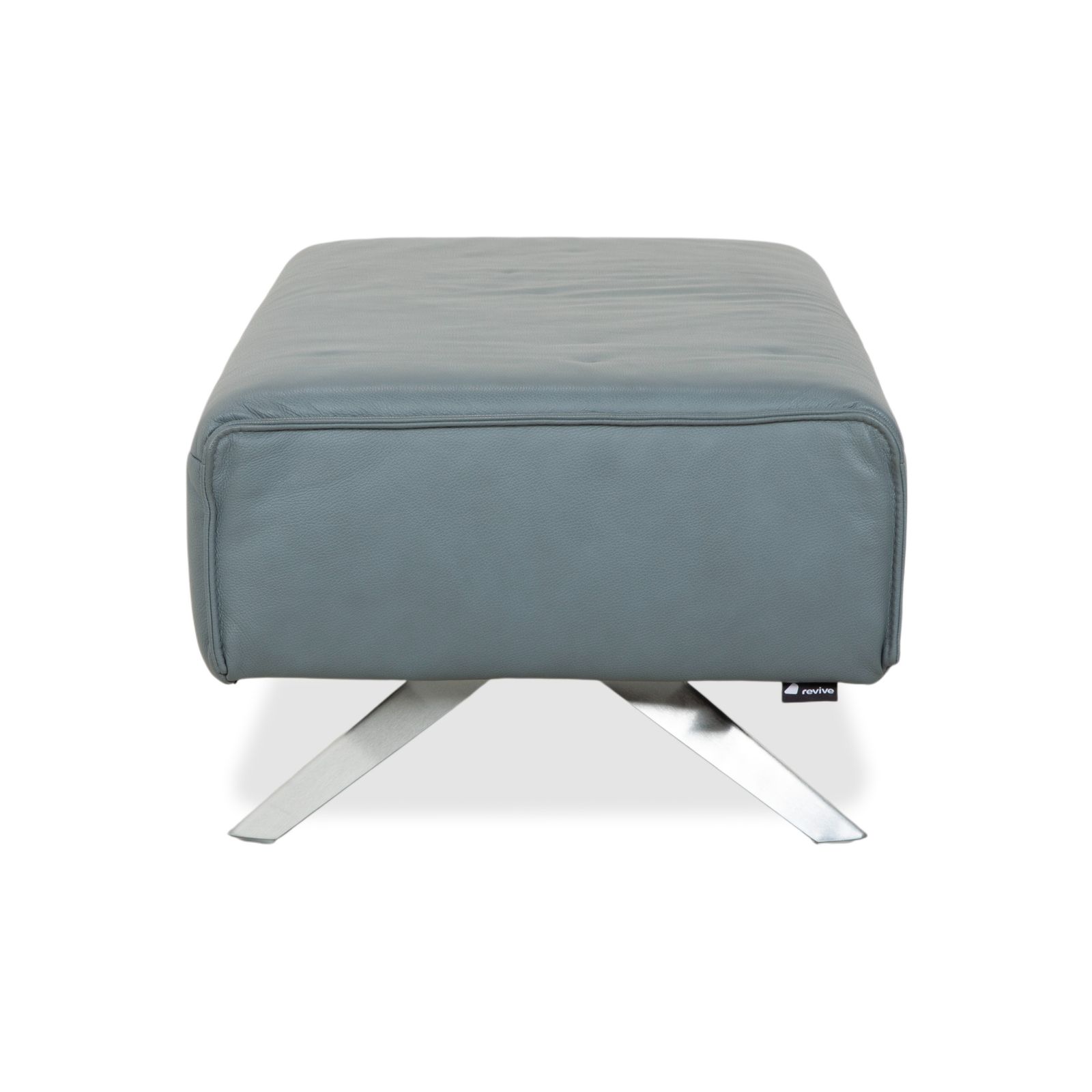 Himolla Biella Leather Stool Blue Grey Petrol photo buy