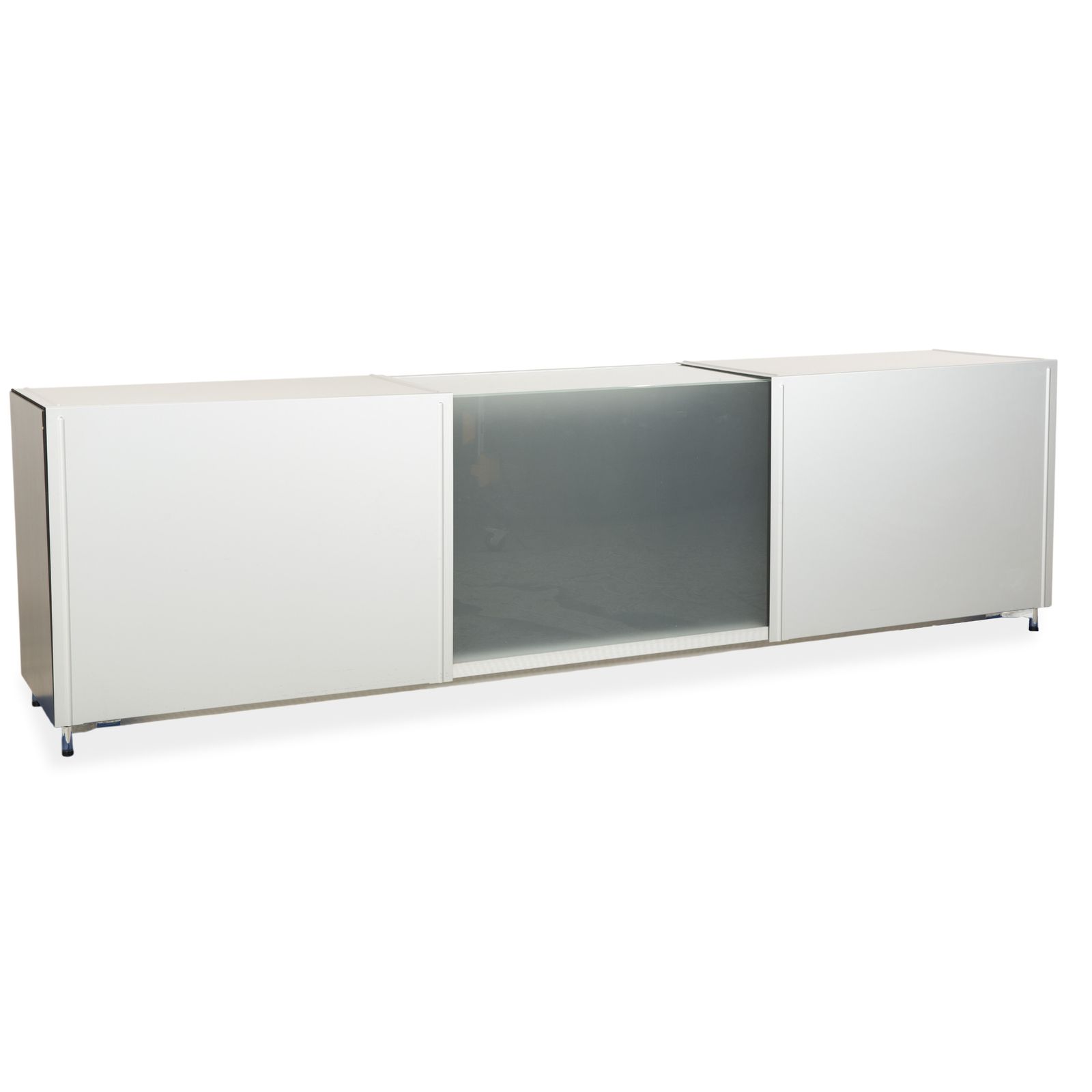 Buffet Team by Wellis en métal, verre gris