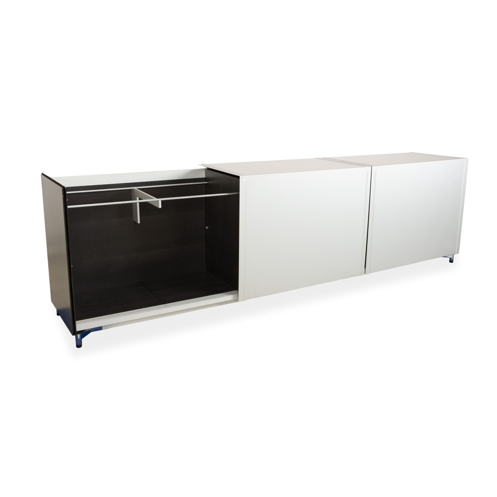 Buffet Team by Wellis en métal, verre gris photo for sale