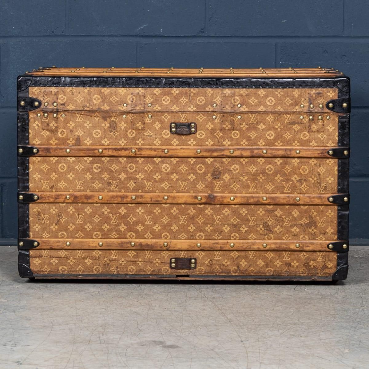 Antique 19th Century Louis Vuitton Trunk In Woven Canvas, France C.1890 photo 22595.0