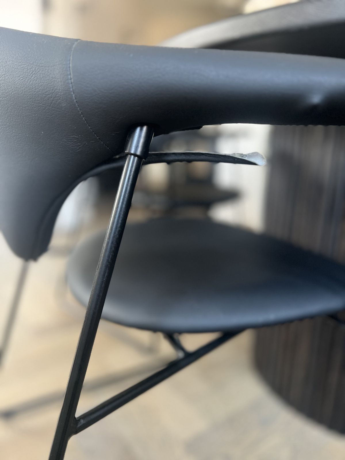 Gubi Masculo Black Dining Chairs With Black Steel Base By Gam Fratesi (Set Of 6) photo vintage