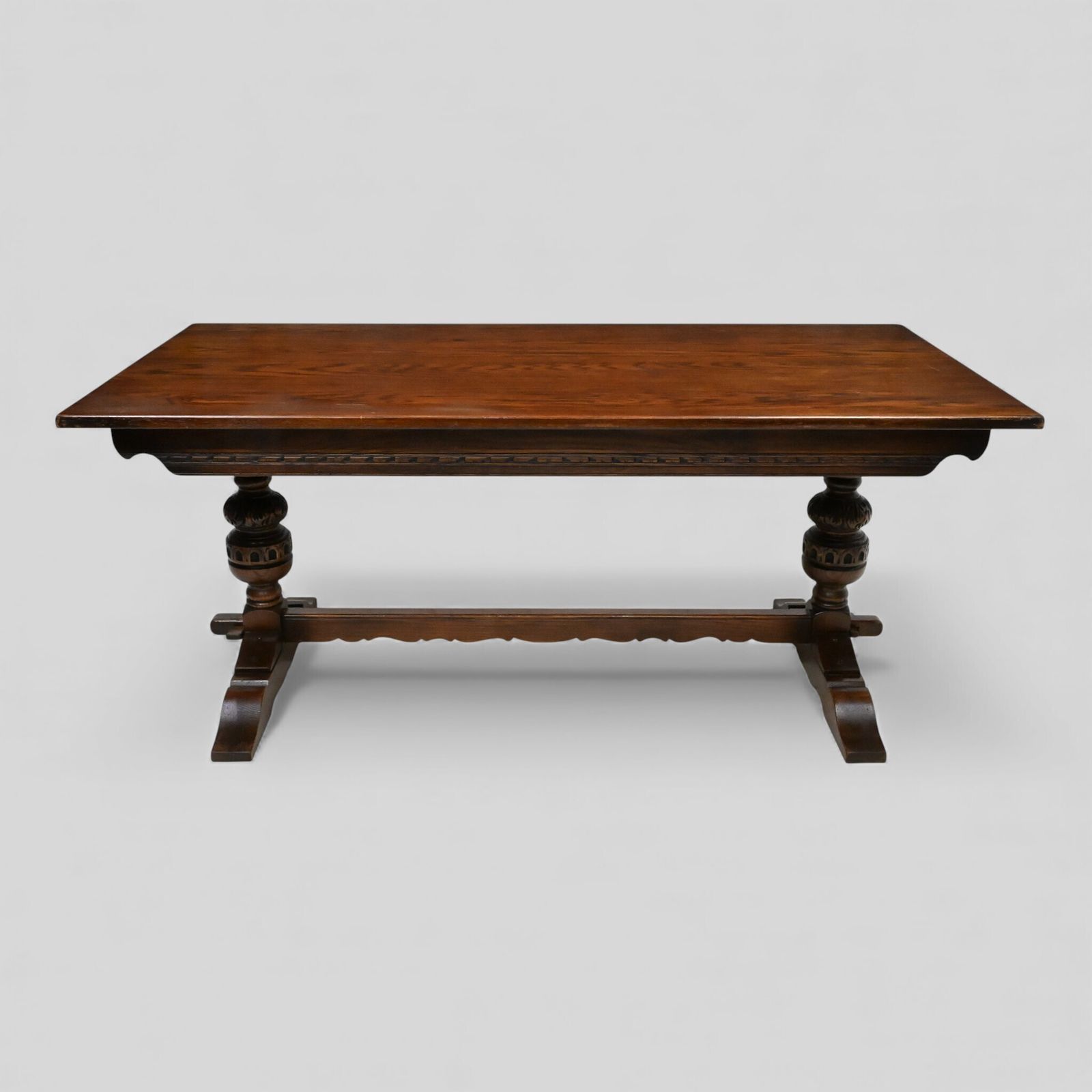 Old Charm Dining Table Can Seat 8 Refectory Tudor Brown #1727 Free Uk Delivery photo vintage