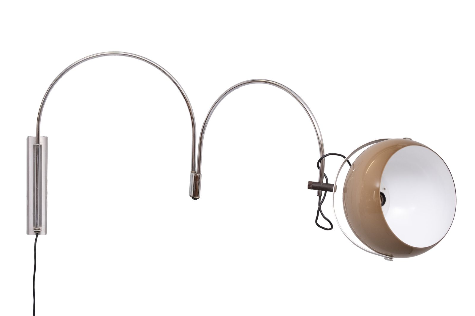 Dijkstra Double Arc Space Ace Wandlamp, Jaren 1970 photo for sale