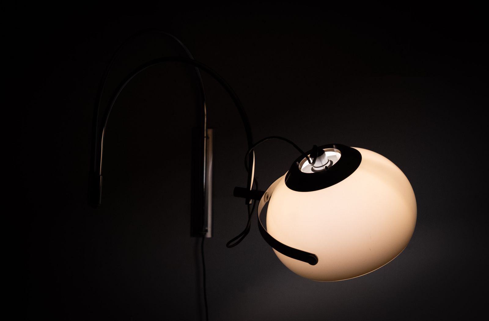 Dijkstra Double Arc Space Ace Wandlamp, Jaren 1970 photo buy
