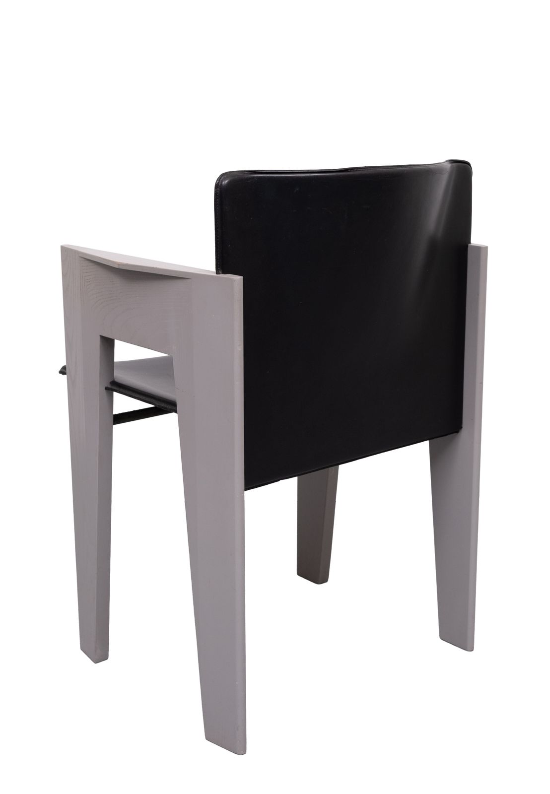 photo vinterior Stunning Leather & Wood Dining Chairs By Arnold Merckx For Arco, C.1980