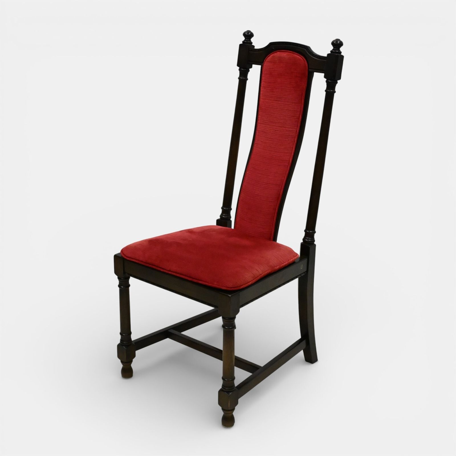 8 Ercol Hampton Dining Chairs Including 2 Carvers Red Upholstey Free Uk Delivery photo buy