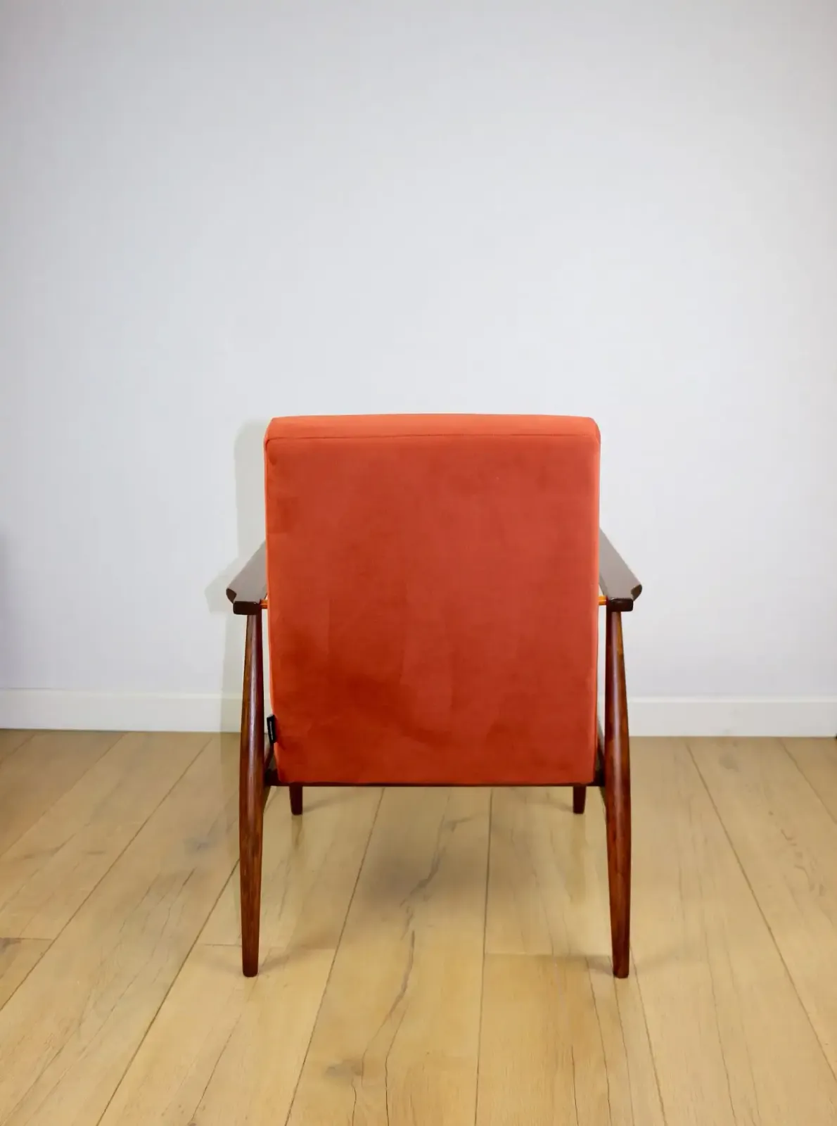 "Lis" Armchair, 1970s, Designed By Henryk Lis, Orange Brick Terracotta photo vinterior