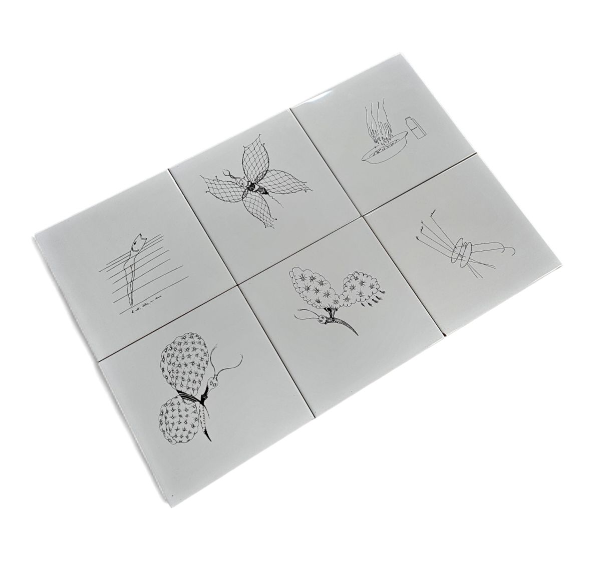 6 X Ceramic Tile By Gio Ponti For Ceramica Bardelli photo for sale