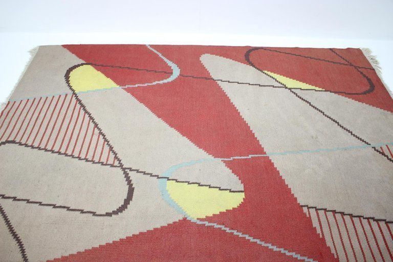 Design Geometric Carpet In Style Of Antonín Kybal, 1950s photo furniture