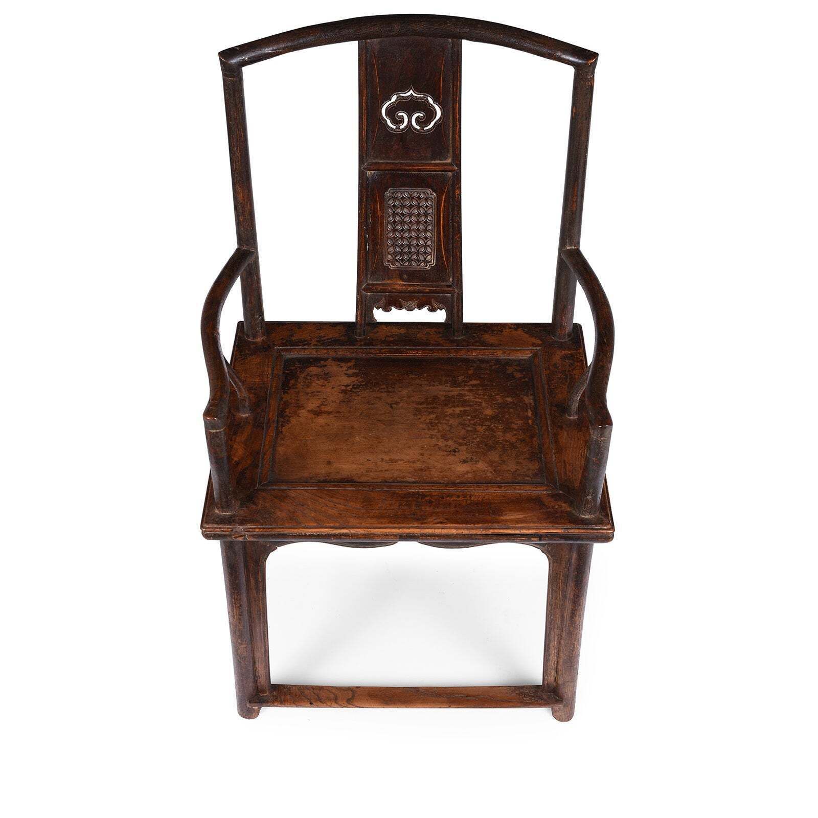 Short Backed Elm Southern Officials Hat Armchair   19th Century photo Furniture