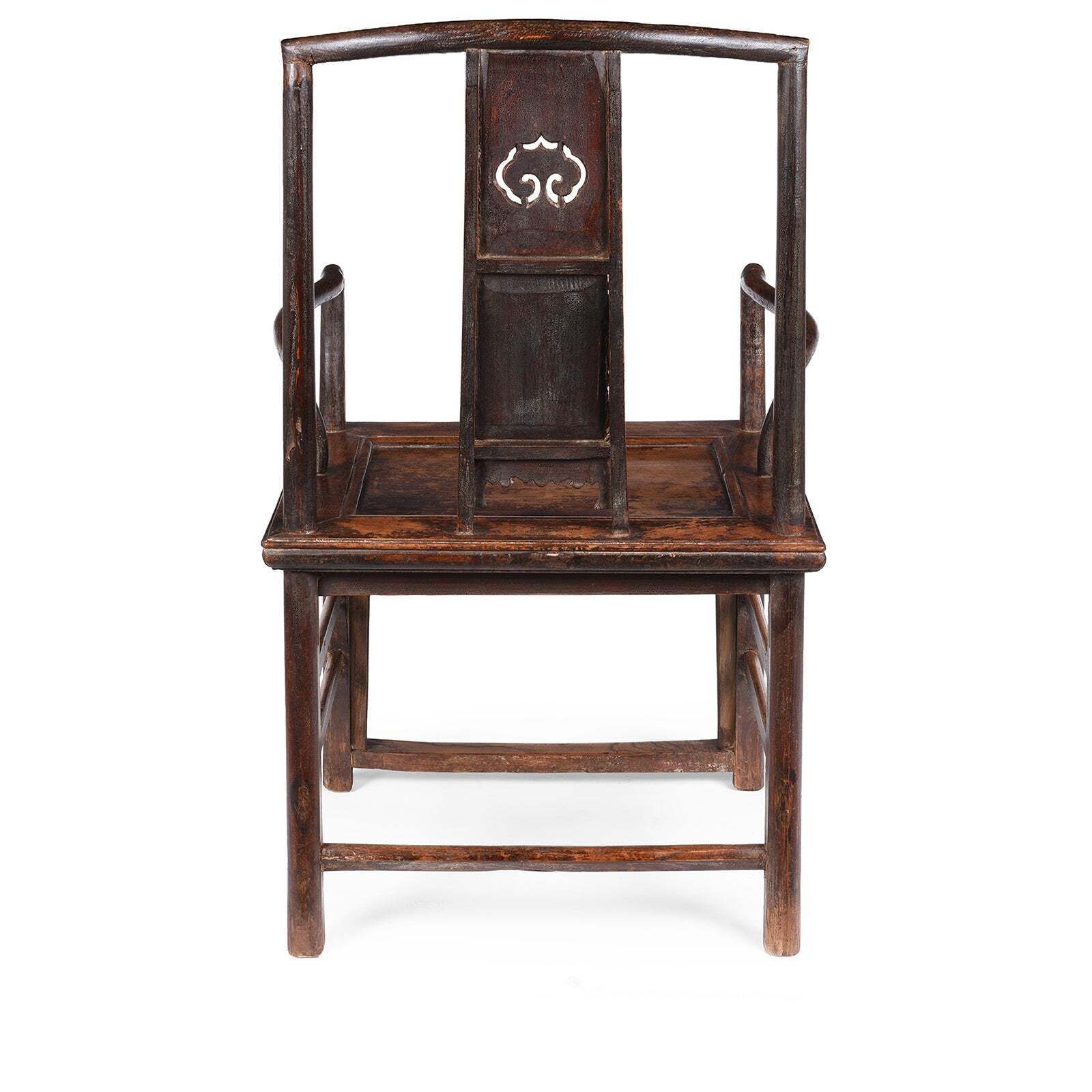 Short Backed Elm Southern Officials Hat Armchair   19th Century photo buy