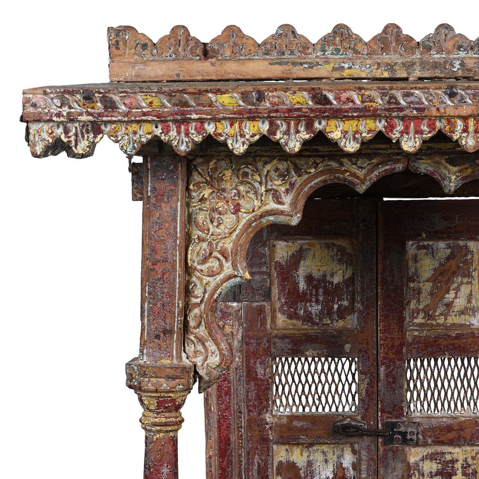 Painted Gujarati House Shrine   Early 19th Century photo furniture