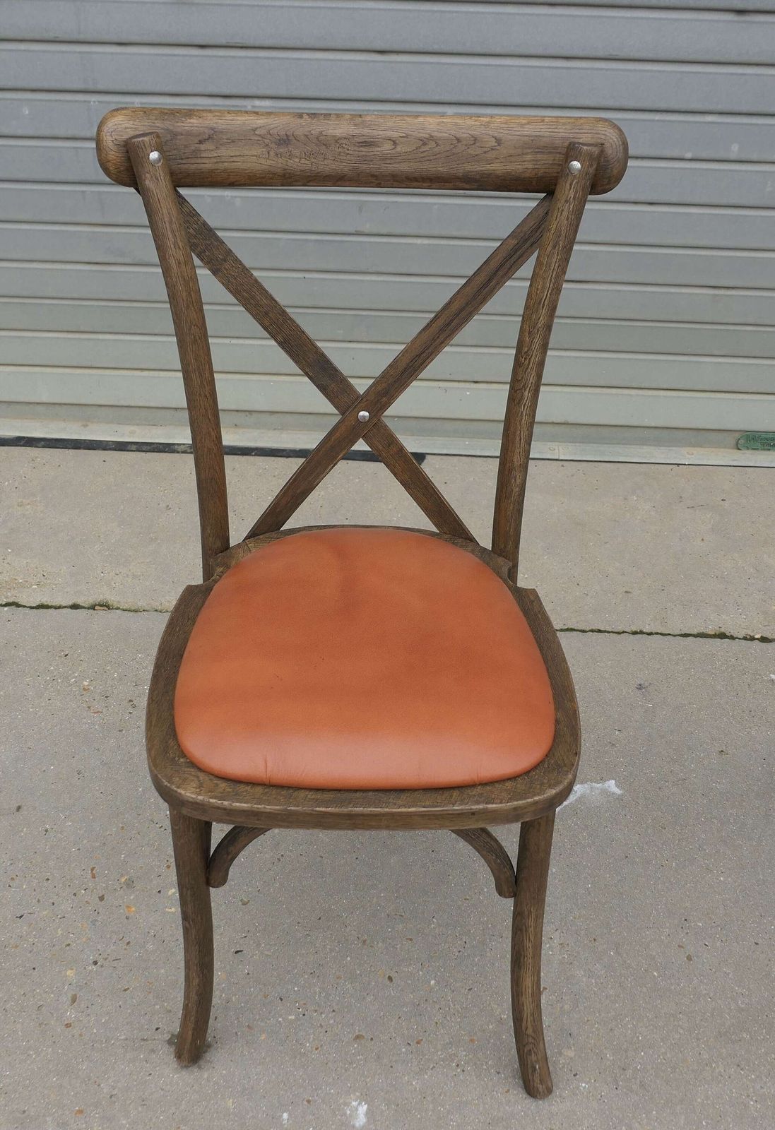 Set Of 4 French Bistro Chairs With New Leather Seats This Is A Good Sturdy Set photo Furniture