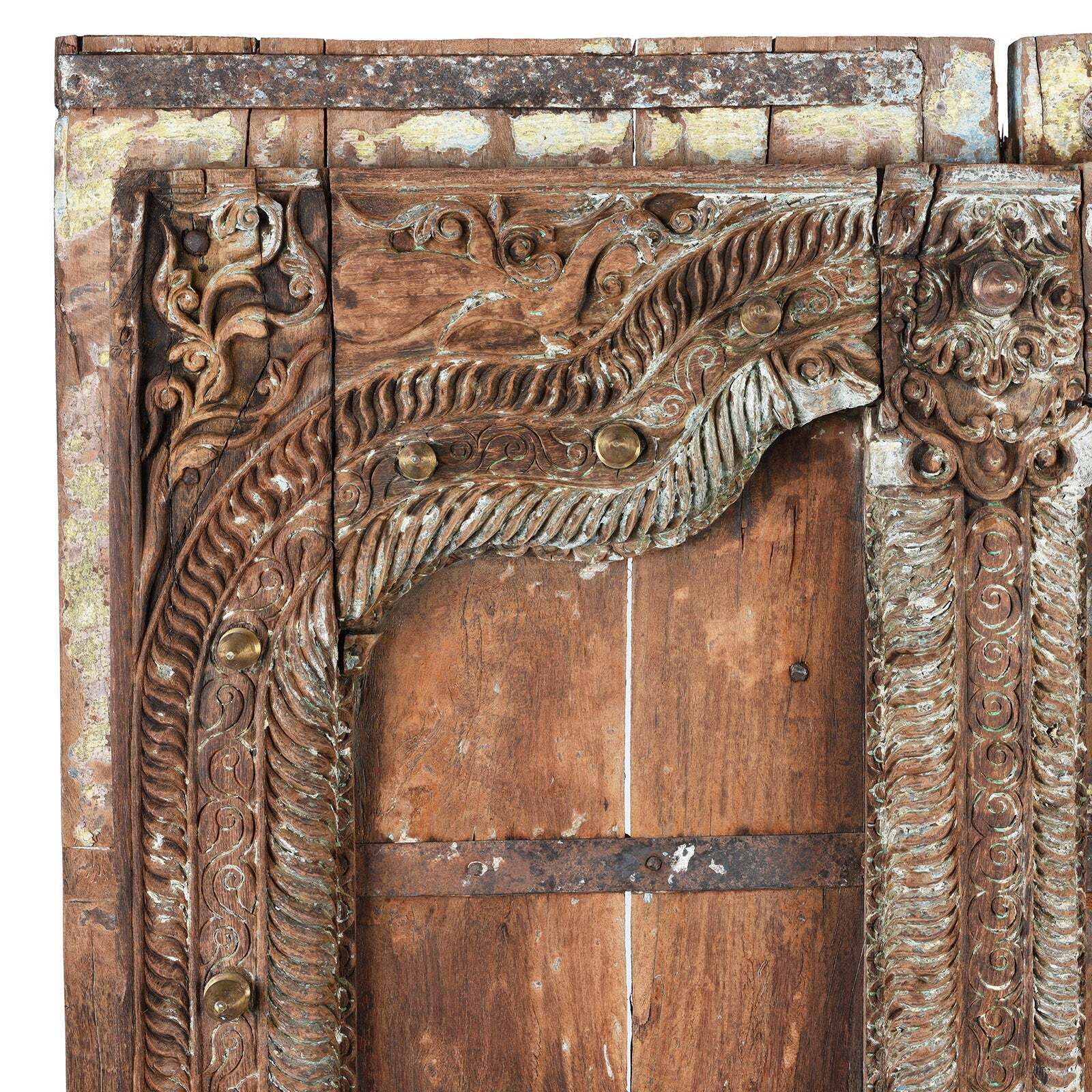 Carved Teak Doors From Kutch   Early 19th Century photo vinterior
