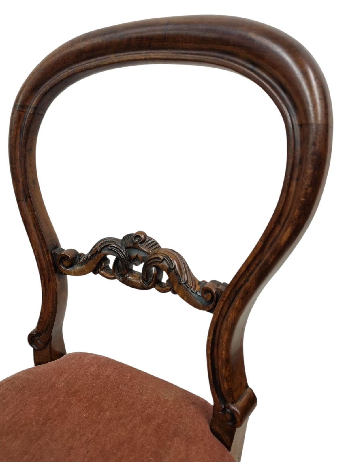 Antique Victorian Balloon Back Chairs / Set Of 2 / C. 1880–1900 / Carved Details photo vintage