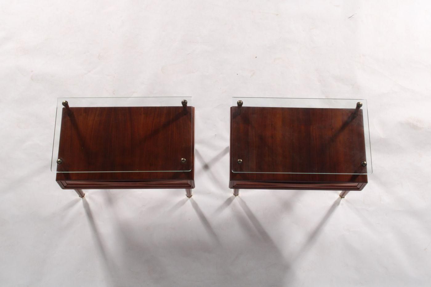 Pair Of Mid Century Italian Bedside Tables photo vintage