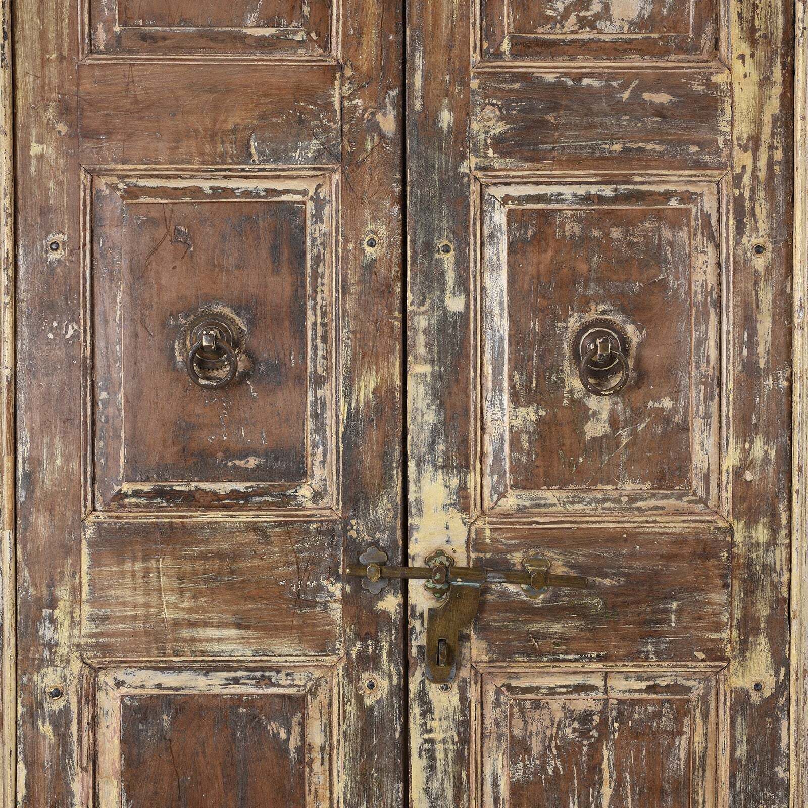 Painted Indian Door & Frame From Gujarat   19th Century photo vinterior