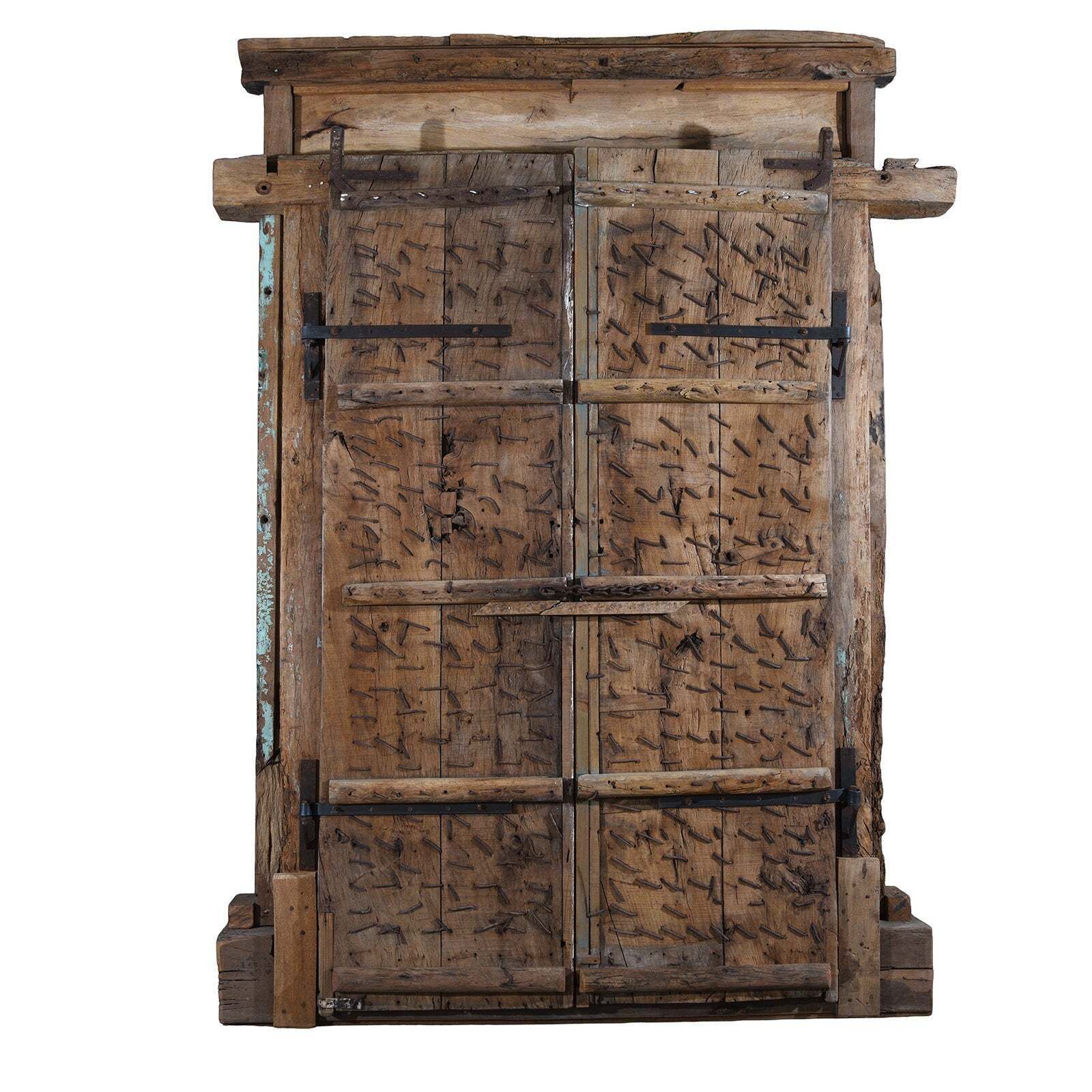photo furniture Painted & Carved Door From The Punjab   19th Century