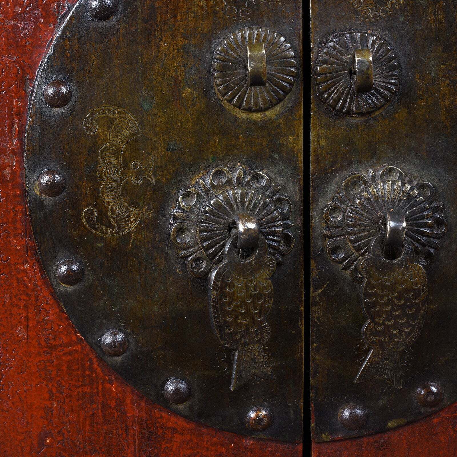 photo furniture Red Lacquer Zhejiang Wedding Cabinet   19th Century