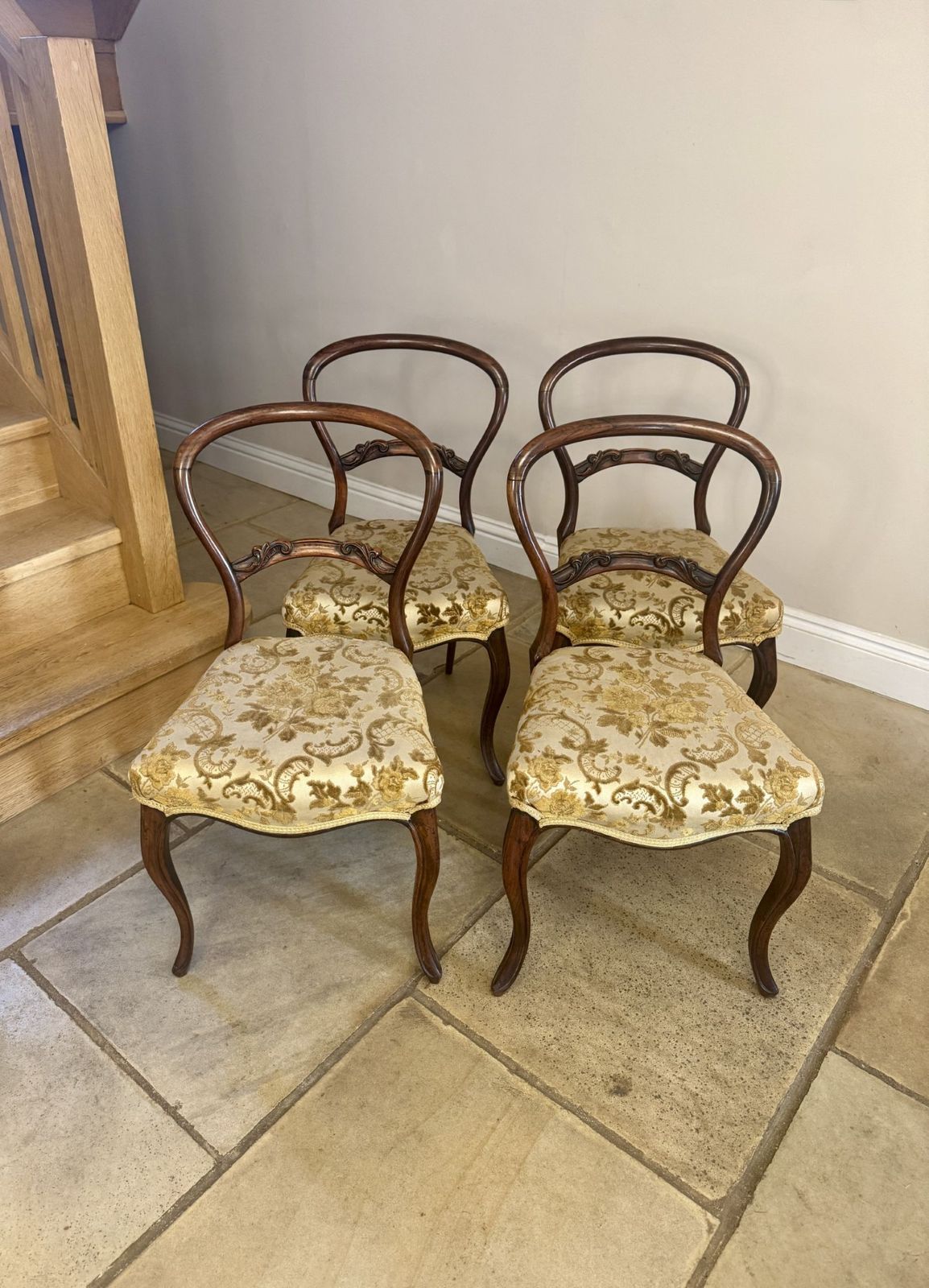 Lovely Set Of Four Victorian Rosewood Dining Chairs photo furniture