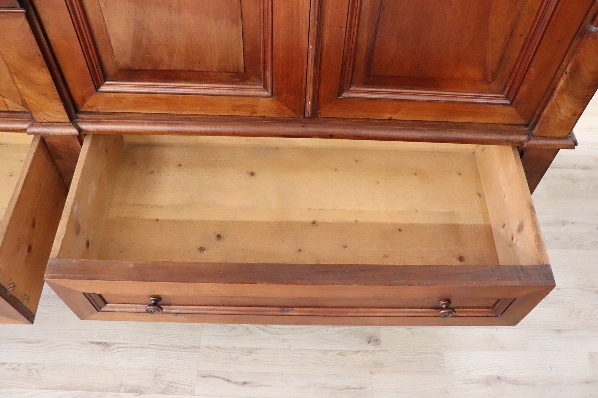 photo for sale Large Antique 19th Century 4 Door Wardrobe In Walnut