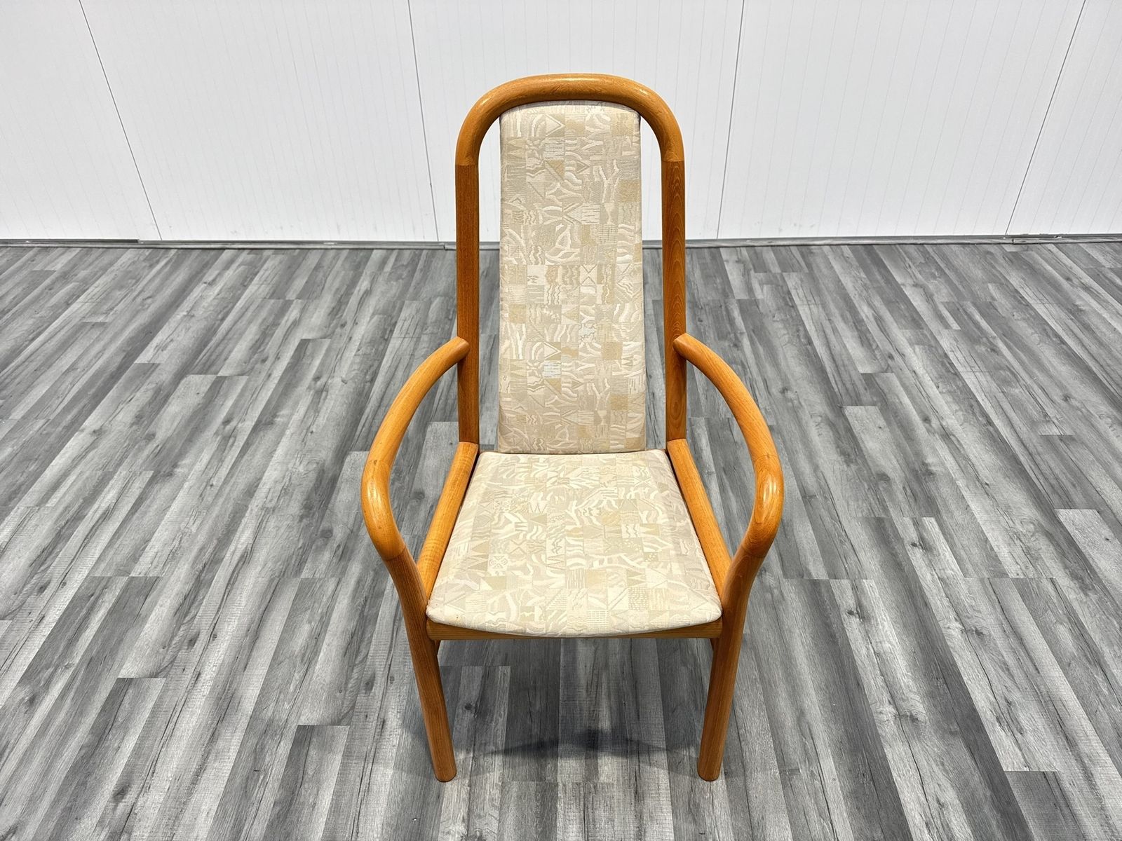 Danish Dining Chairs In Teak With Fabric Seats By Kvist, Set Of 6 photo vintage