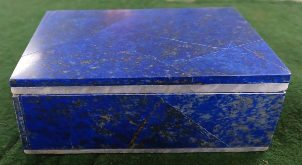 Lapis Lazuli Semi Precious Metamorphic Rock Trinket Box