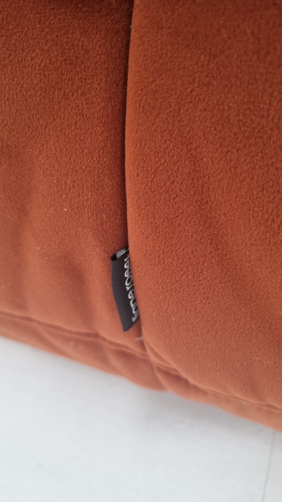 Furniture Ligne Roset Pair Of 3 Seater Togo's In Russet Velvet Immaculate photo