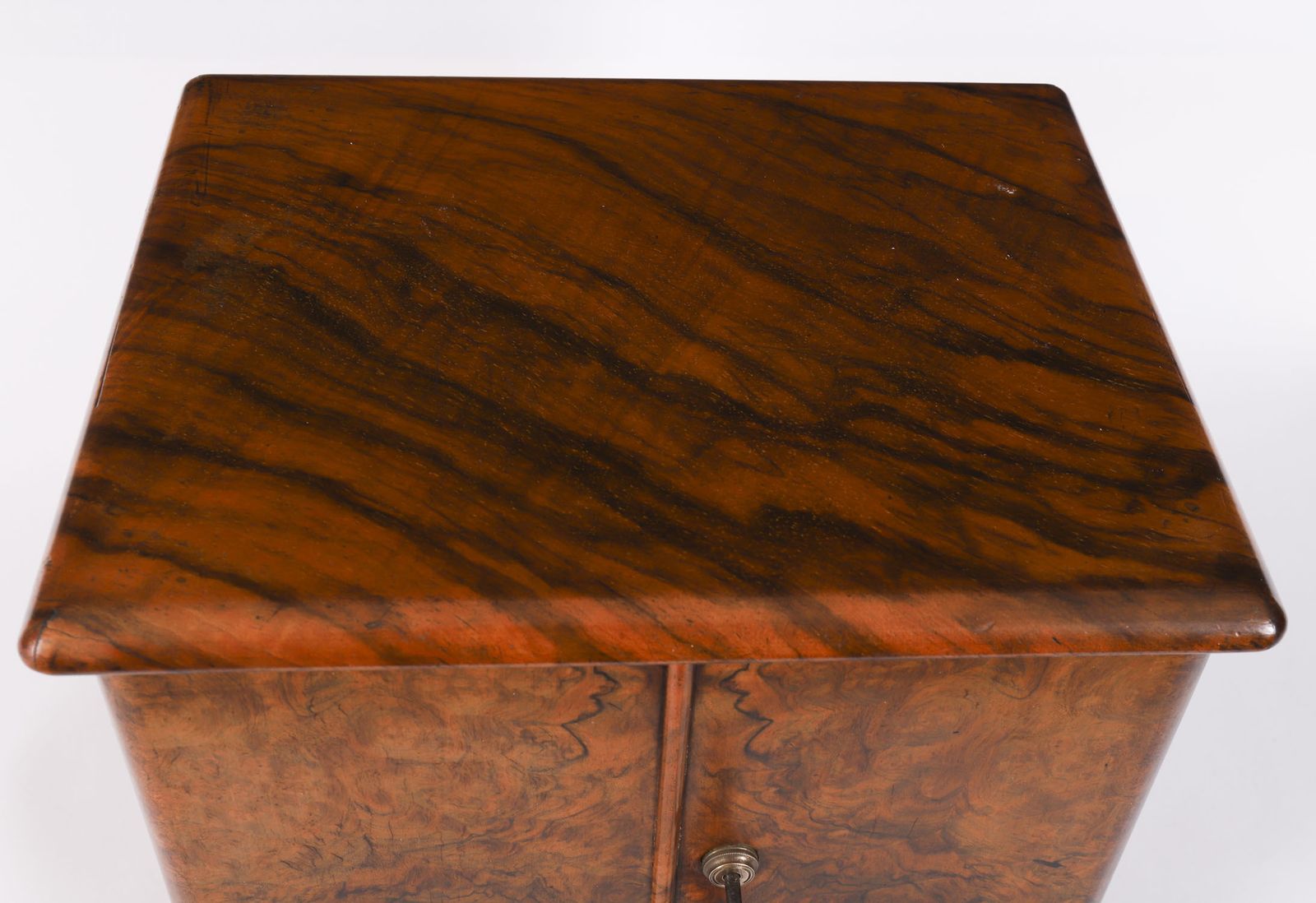 Victorian Burr Walnut Cigar Humidor / Collectors Cabinet C1870 19th C photo 1100.0