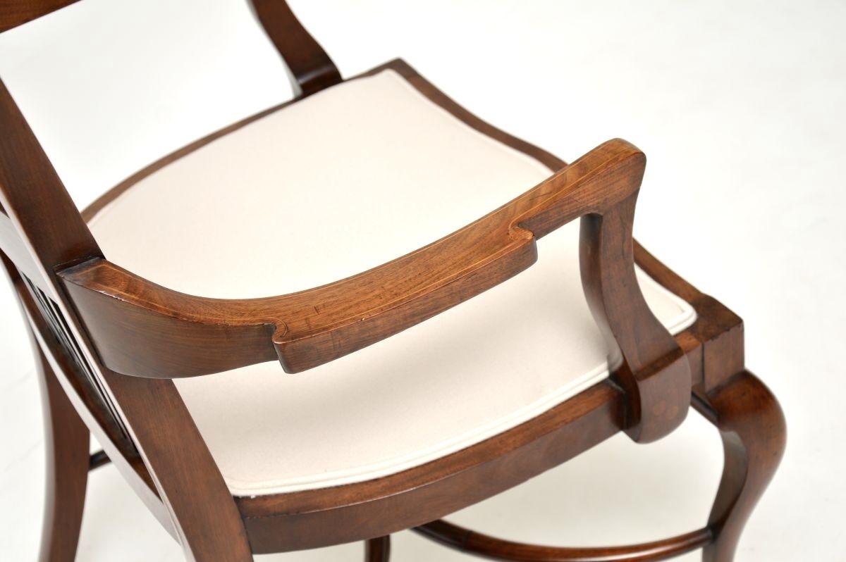 Antique Edwardian Inlaid Mahogany Armchair photo vintage