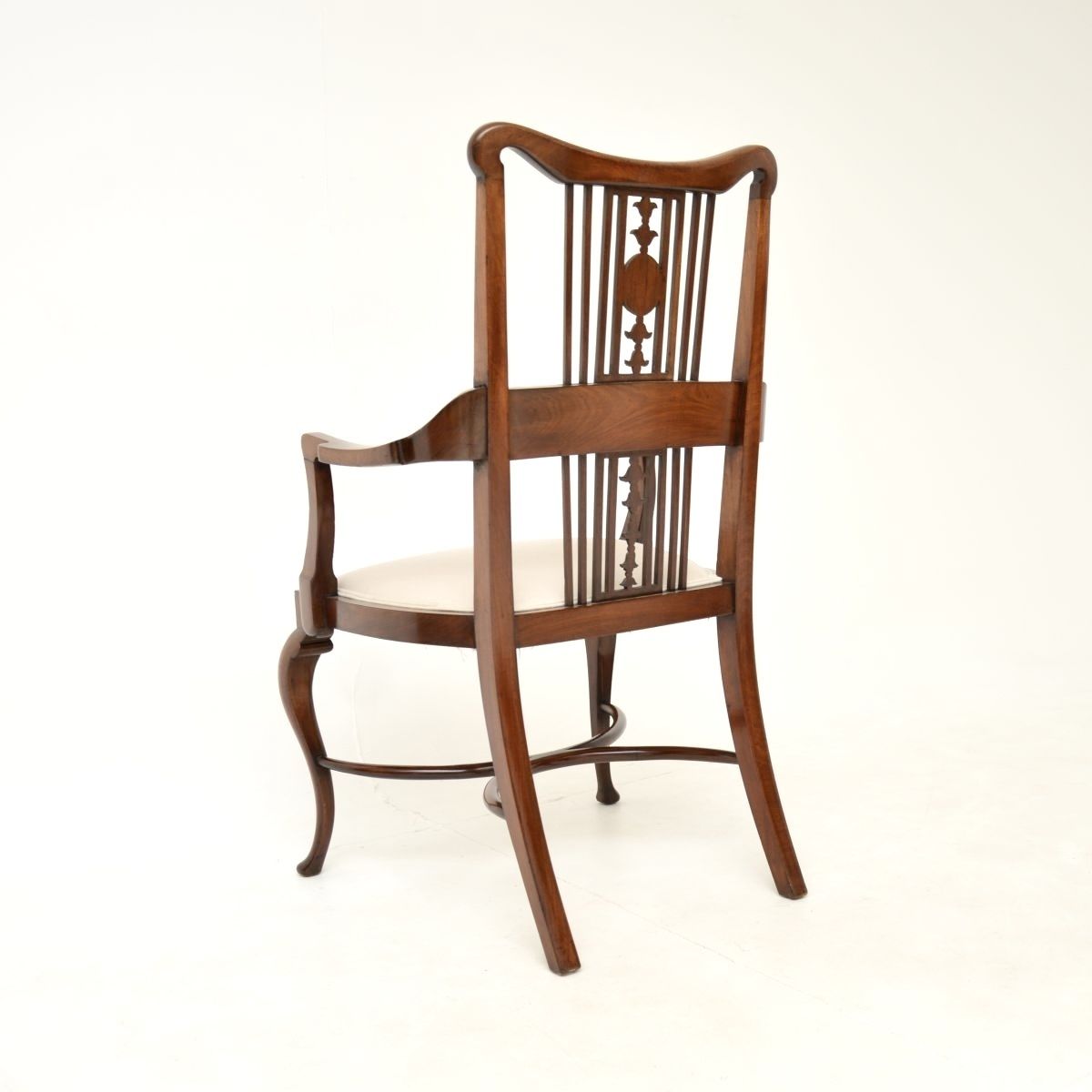 photo for sale Antique Edwardian Inlaid Mahogany Armchair