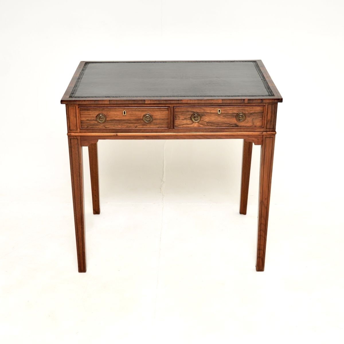Antique Georgian Inlaid Rosewood Writing Table / Desk photo furniture