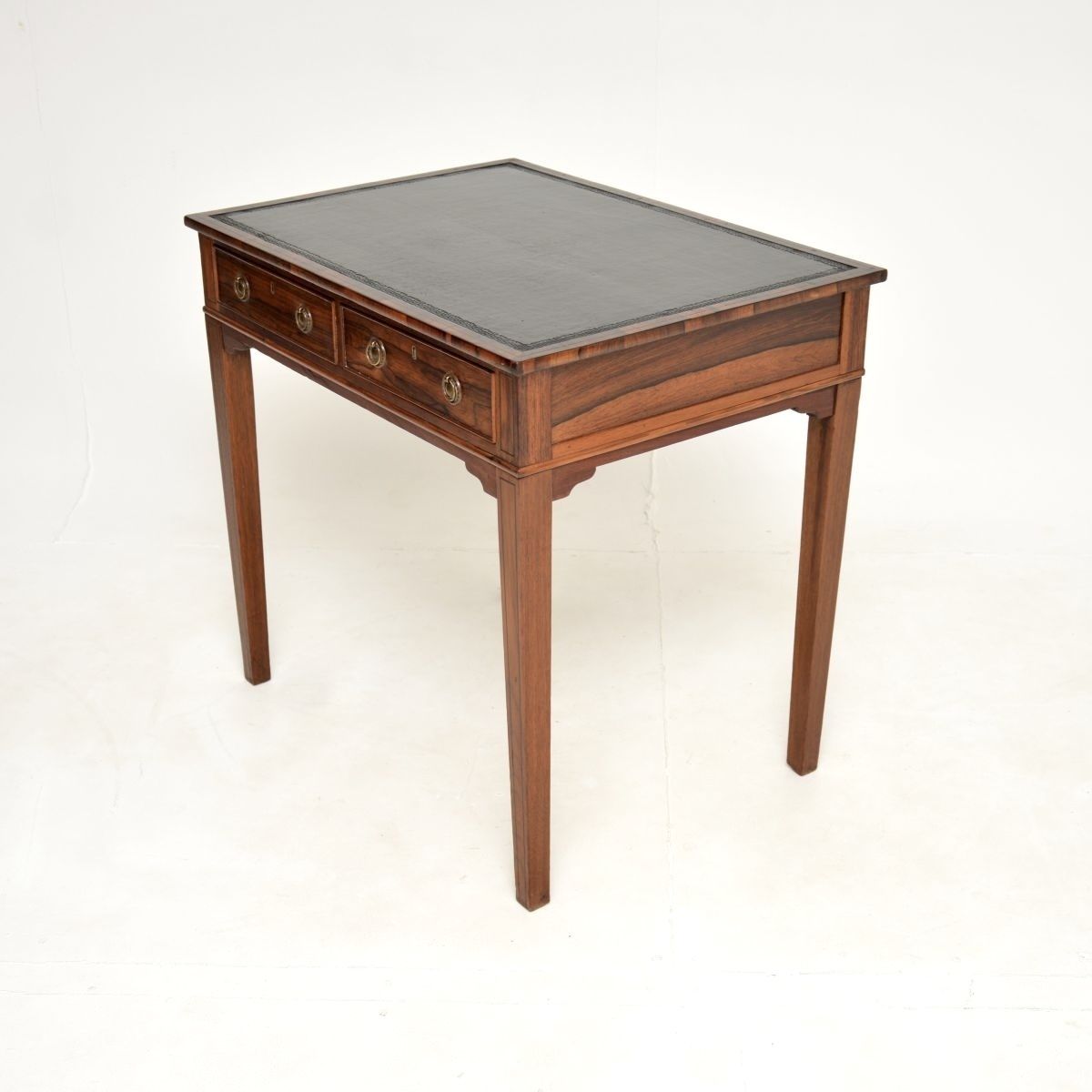 Furniture Antique Georgian Inlaid Rosewood Writing Table / Desk photo