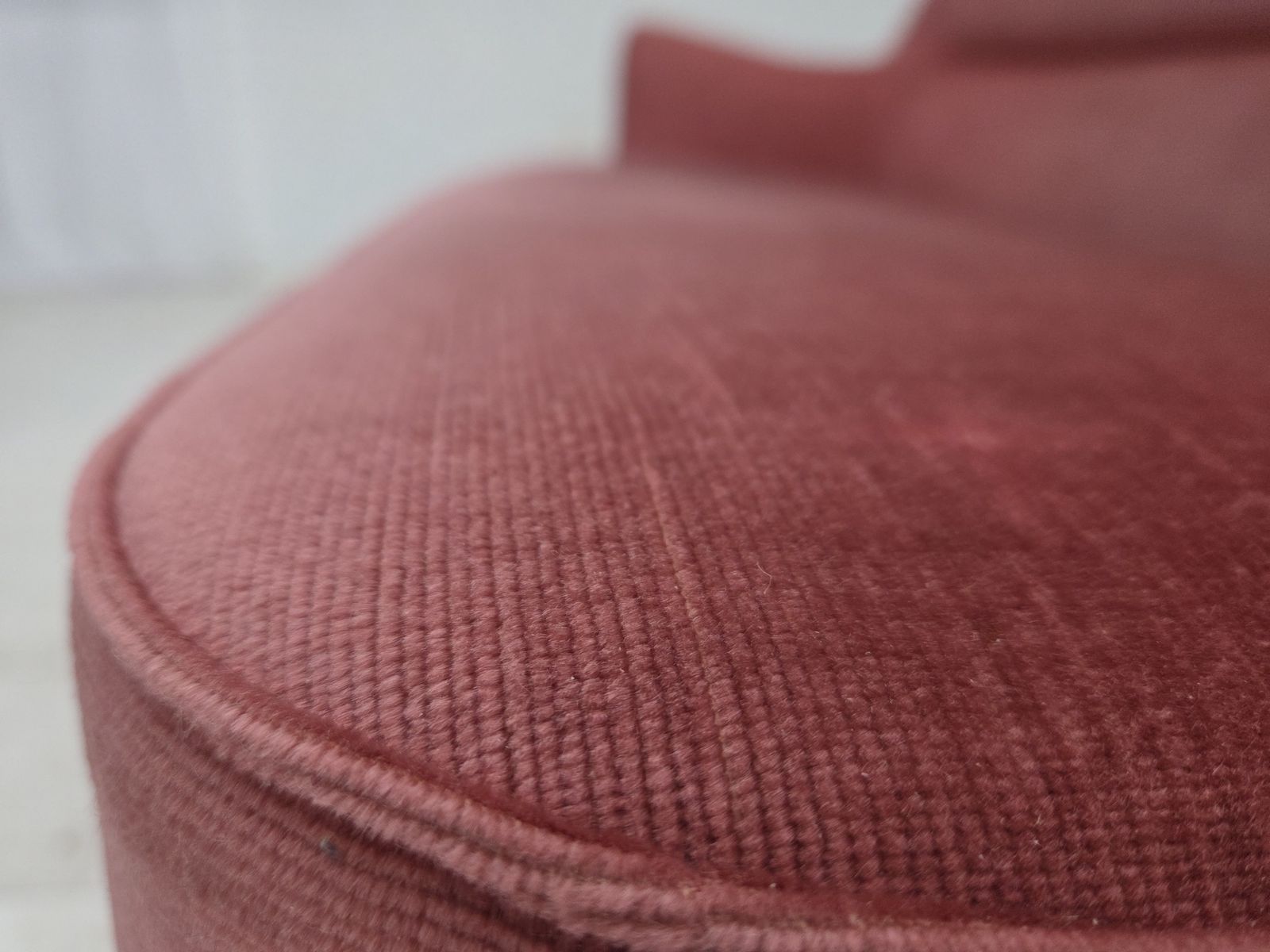 1970s, 2 Seater Swedish Sofa, Pink Furniture Velour, Beech Wood. photo buy