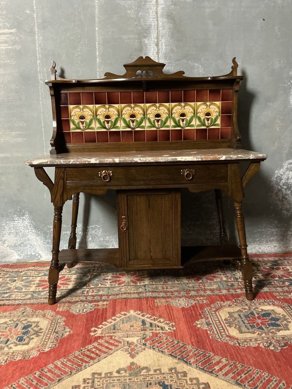 Antique Arts And Crafts Washstand