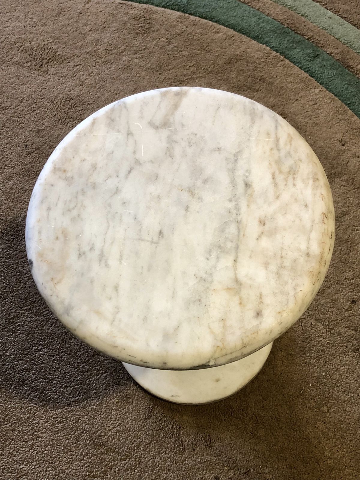 Handsome Antique Off White Marble Pedestal photo buy