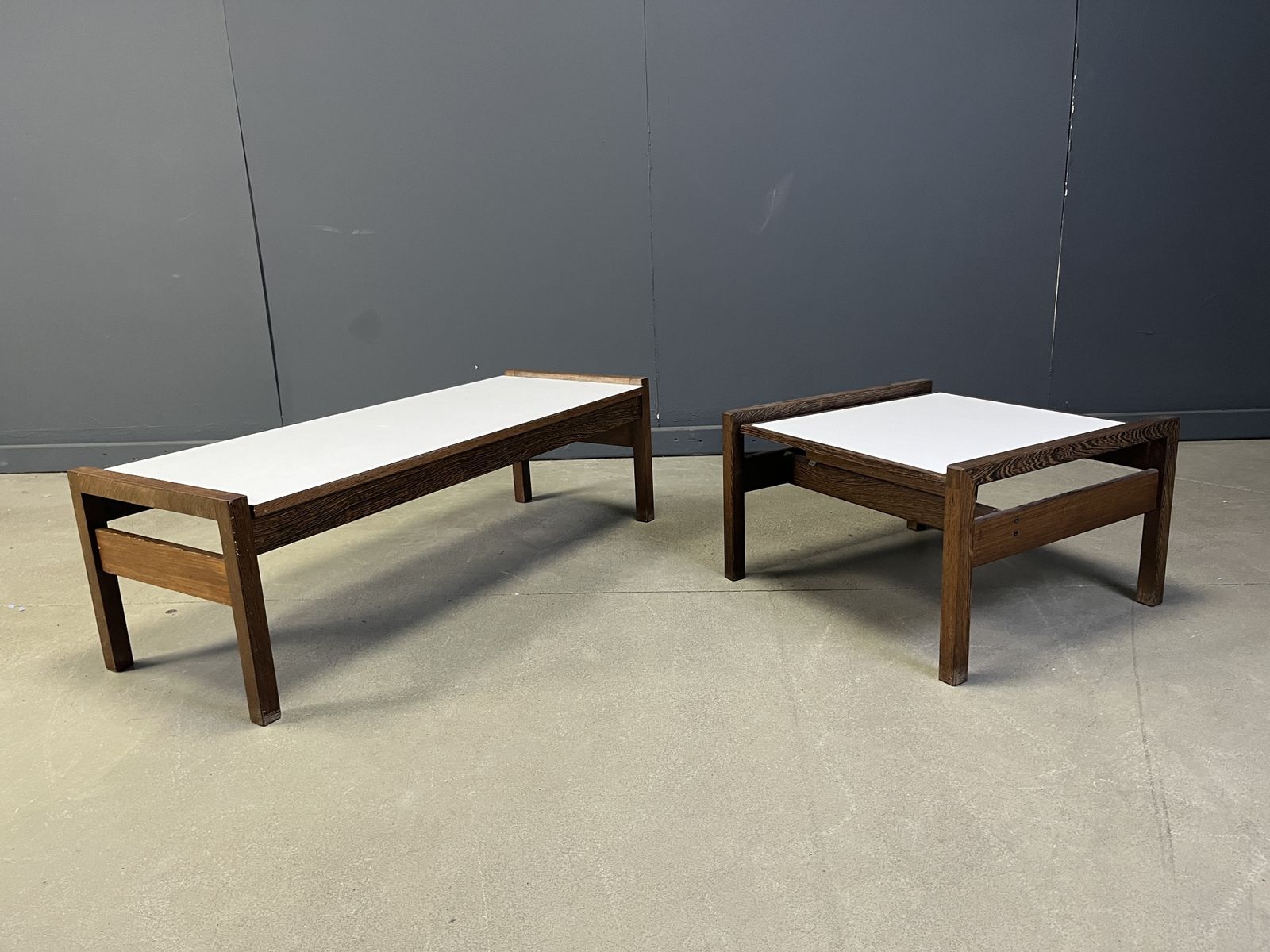 Belgian Coffee Table Set In Wenge By Beaufort, 1960s photo vintage