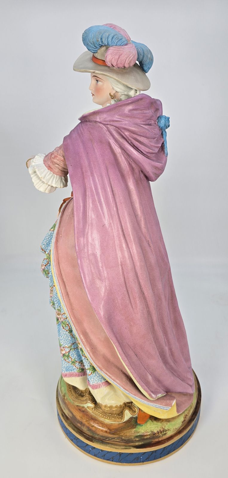 photo for sale A Pair Of 19th Century Large French Porcelain Hand Painted Figures, Circa 1860