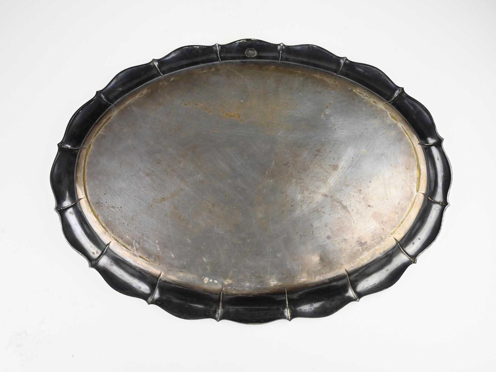 Antique Silver Plated Serving Tray, Fr. Bibus Silver Tray, Antique Tray, Tray, Vintage Decor, Chrome Serving Tray, Antique Czech Silver Tray photo furniture